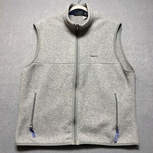 Patagonia Synchilla Fleece Vest Mens XL Gray Full Zip Made in USA 25500